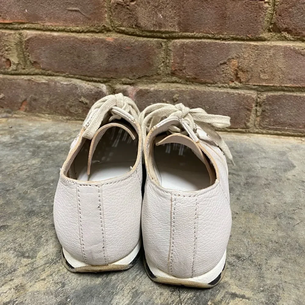 A.S.98 Tucker Beige Woven Toe Leather Sneaker Size 38